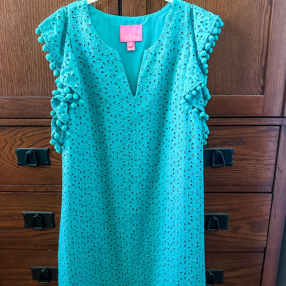 Lilly Pulitzer Teal Eyelet Dress